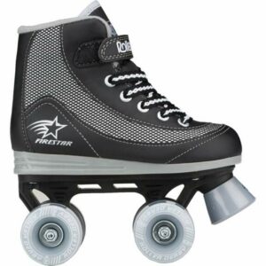 Roller Derby Boys' FireStar Roller Skates Black/White, 1 - Youth Skates at Academy Sports