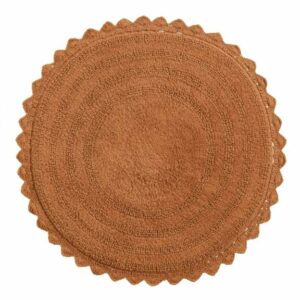 Round Hazel Brown Cotton Bath Mat by World Market