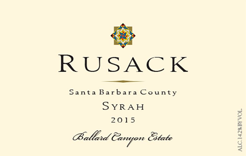 Rusack 2015 Ballard Canyon Estate Syrah - Syrah/Shiraz Red Wine