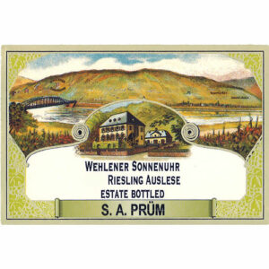 S.A. Prum 2012 Wehlener Sonnenuhr Auslese Riesling - White Wine