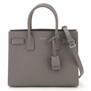 SAINT LAURENT SAC DE JOUR BABY HANDBAG OS Grey Leather