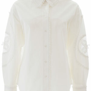 SEE BY CHLOE EMBROIDERED SHIRT 40 White Cotton