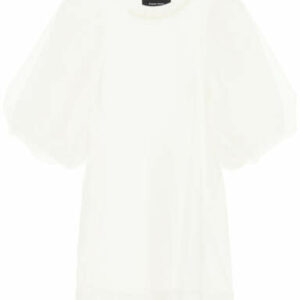 SIMONE ROCHA EMBELLISHED A-LINE T-SHIRT M White Cotton