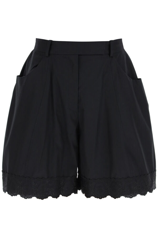 SIMONE ROCHA MAXI SHORTS WITH TRIM 6 Black Cotton