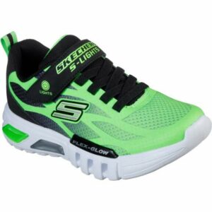 SKECHERS Boys' S-Lights Flex-Glow Dezlo Shoes Black/Light Green, 12 - Youth Running at Academy Sports