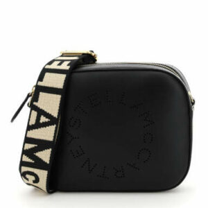 STELLA McCARTNEY CAMERA BAG WITH PERFORATED STELLA LOGO OS Black Faux leather
