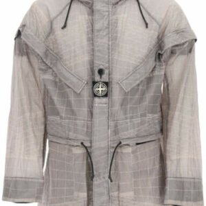 STONE ISLAND REFLECTIVE GRID ON LAMY-TC JACKET L Grey Technical