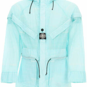 STONE ISLAND REFLECTIVE GRID ON LAMY-TC JACKET S Green, Light blue Technical