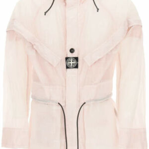 STONE ISLAND REFLECTIVE GRID ON LAMY-TC JACKET S Pink Technical