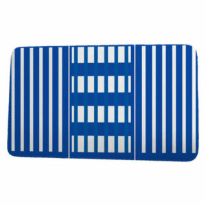 Sail, Sun, & Fun Beach Blanket Stripe Print Bath Mat, Blue, 17"x24"