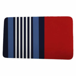 Sail, Sun, & Fun Beach Shack Stripe Print Bath Mat, Red, 21"x34"