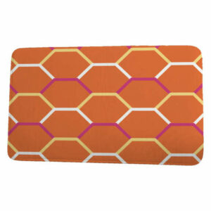 Sail, Sun, & Fun Cool Shades Geometric Print Bath Mat, Orange, 17"x24"