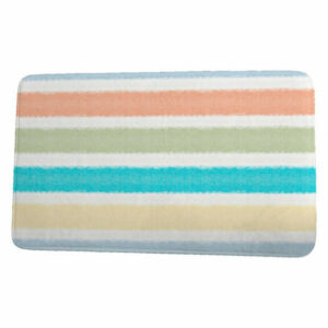 Sail, Sun, & Fun Fun in the Sun Stripe Print Bath Mat, Light Blue, 17"