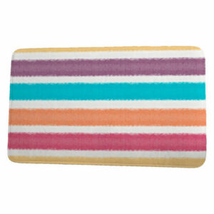 Sail, Sun, & Fun Fun in the Sun Stripe Print Bath Mat, Yellow, 21"x34"