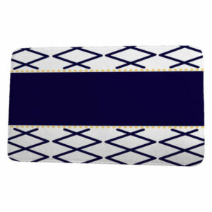 Sail, Sun, & Fun Knot Fancy Geometric Print Bath Mat, Navy Blue, 17"x2