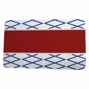 Sail, Sun, & Fun Knot Fancy Geometric Print Bath Mat, Red, 21"x34"