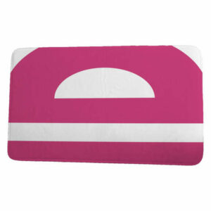 Sail, Sun, & Fun Lock Geometric Print Bath Mat, Pink, 17"x24"