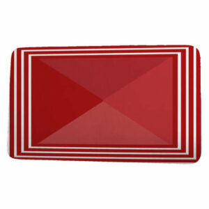 Sail, Sun, & Fun Nautical Angles Geometric Print Bath Mat, Red, 17"x24