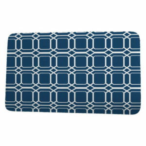 Sail, Sun, & Fun O the Fun Geometric Print Bath Mat, Blue, 17"x24"