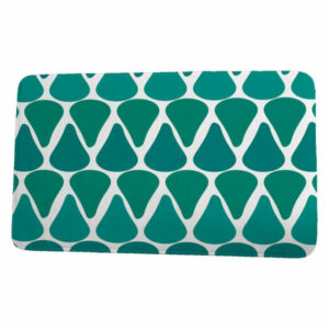 Sail, Sun, & Fun Watermelon Seeds Geometric Print Bath Mat, Teal, 21"x