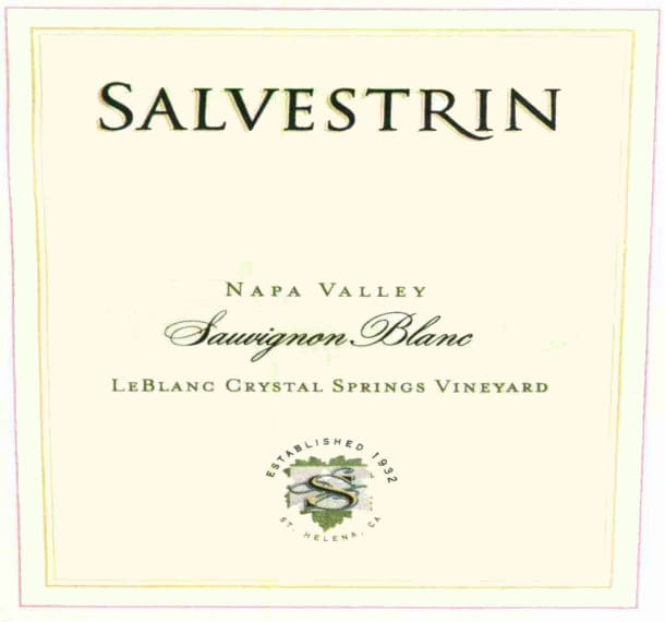 Salvestrin 2017 LeBlanc Crystal Springs Vineyard Sauvignon Blanc - White Wine