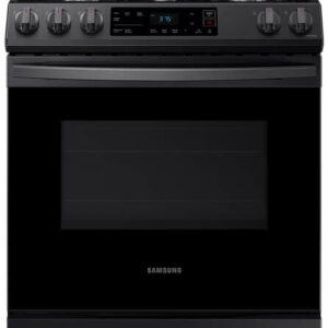 Samsung 6.0 Cu. Ft. Fingerprint Resistant Black Stainless Steel Front Control Slide-In Gas Range