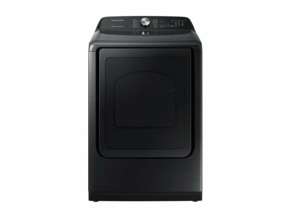 Samsung 7.4 cu. ft. Electric Dryer with Steam Sanitize+ in Black Stainless Steel(DVE50R5400V/A3)