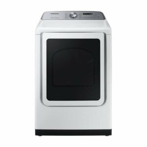 Samsung 7.4 cu. ft. Electric Dryer with Steam Sanitize+ in White(DVE50R5400W/A3)