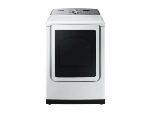 Samsung 7.4 cu. ft. Electric Dryer with Steam Sanitize+ in White(DVE50R5400W/A3)