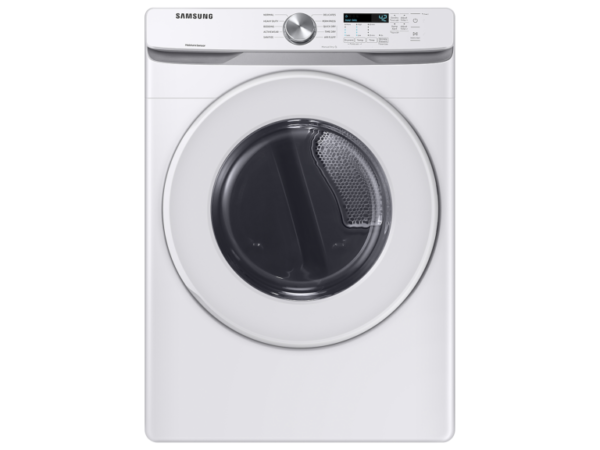 Samsung 7.5 cu. ft. Electric Long Vent Dryer with Sensor Dry in White (DVE45T6020W/A3)