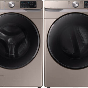 Samsung Champagne Front Load Steam Washer with Electric Dryer