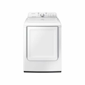 Samsung DV40J3000G 27 Inch Wide 7.2 Cu. Ft. Gas Dryer with Wrinkle Prevent White Laundry Appliances Dryers Gas Dryers