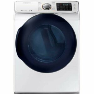 Samsung DV45K6500E 27 Inch Wide 7.5 Cu. Ft. Energy Star Certified Electric Dryer with Sensor Dry White Laundry Appliances Dryers Electric Dryers