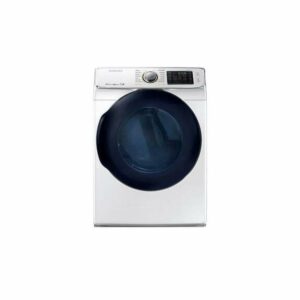 Samsung DV45K6500G 27 Inch Wide 7.5 Cu. Ft. Energy Star Rated Gas Dryer with Multi-Steam Technology White Laundry Appliances Dryers Gas Dryers