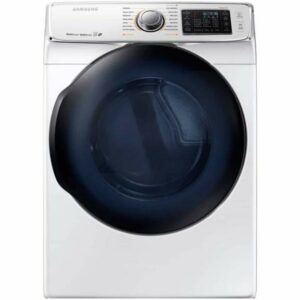 Samsung DV50K7500G 27 Inch Wide 7.5 Cu. Ft. Energy Star Rated Gas Dryer with MultiSteam White Laundry Appliances Dryers Gas Dryers