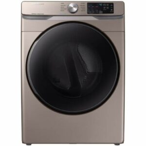 Samsung DVE45R6100 27 Inch Wide 7.5 Cu. Ft. Electric Dryer with Smart Care Champagne Laundry Appliances Dryers Electric Dryers