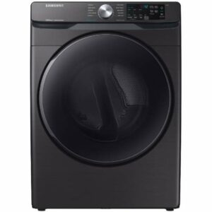 Samsung DVE45R6100 27 Inch Wide 7.5 Cu. Ft. Electric Dryer with Smart Care Fingerprint Resistant Black Stainless Steel Laundry Appliances Dryers