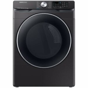 Samsung DVE45R6300 27 Inch Wide 7.5 Cu Ft. Energy Star Rated Electric Dryer with Bixby Compatibility Fingerprint Resistant Black Stainless Steel