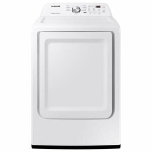 Samsung DVE45T3200 27 Inch Wide 7.2 Cu. Ft. Electric Dryer with Smart Care White Laundry Appliances Dryers Electric Dryers