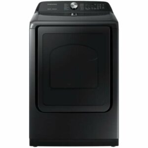 Samsung DVE50R5400 27 Inch Wide 7.4 Cu Ft. Electric Dryer with Sensor Dry Fingerprint Resistant Black Stainless Steel Laundry Appliances Dryers