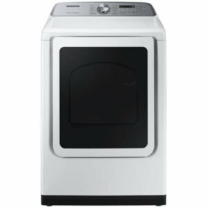 Samsung DVE50R5400 27 Inch Wide 7.4 Cu Ft. Electric Dryer with Sensor Dry White Laundry Appliances Dryers Electric Dryers