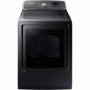 Samsung DVE52M7750 27 Inch Wide 7.4 Cu. Ft. Energy Star Rated Electric Dryer Black Stainless Steel Laundry Appliances Dryers Electric Dryers