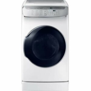 Samsung DVE60M9900 27 Inch Wide 7.5 Cu. Ft. Electric Dryer with 16 Drying Cycles and Upper Delicates Dryer White Laundry Appliances Dryers Electric