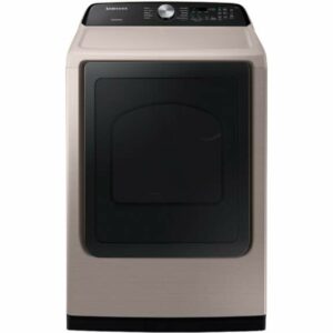 Samsung DVG50T5300 27 Inch Wide 7.4 Cu. Ft. Gas Dryer with Smart Care Champagne Laundry Appliances Dryers Gas Dryers