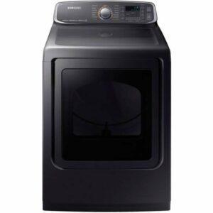 Samsung DVG52M7750 27 Inch Wide 7.4 Cu. Ft. Energy Star Rated Natural Gas Dryer Black Stainless Steel Laundry Appliances Dryers Gas Dryers