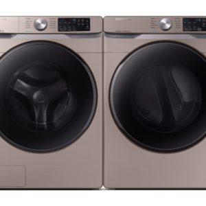 Samsung Front Load Washer & Dryer Set with Steam and Sensor Dry in Champagne(BNDL-1603922704145)