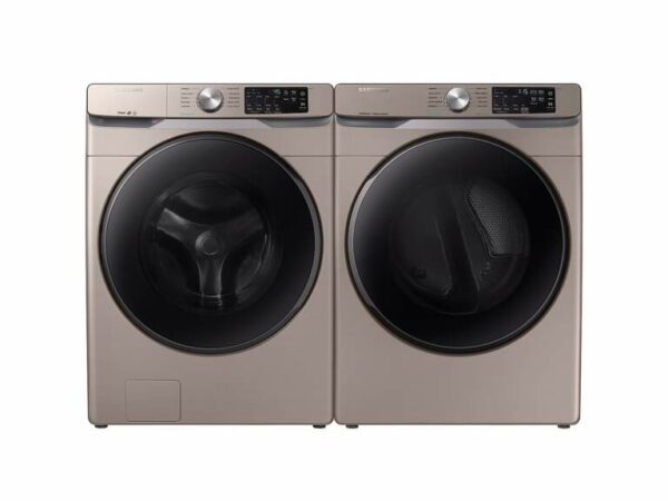 Samsung Front Load Washer & Dryer Set with Steam and Steam Sanitize+ in Champagne(BNDL-1579764797389)