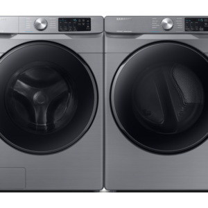 Samsung Front Load Washer & Dryer Set with Steam and Steam Sanitize+ in Platinum(BNDL-1603921589629)