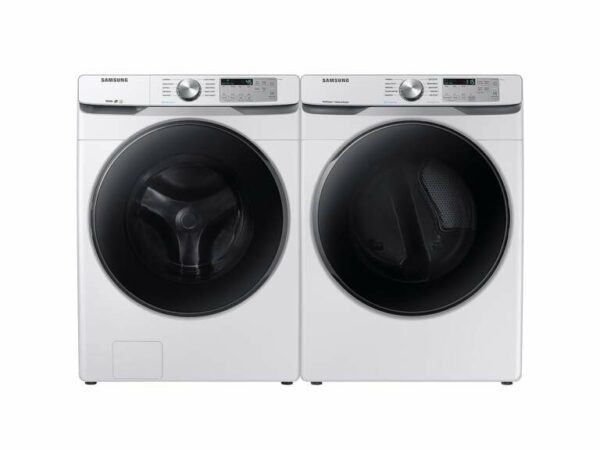 Samsung Front Load Washer & Dryer Set with Steam and Steam Sanitize+ in White(BNDL-1579764593227)