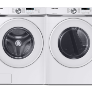 Samsung Front Load Washer & Dryer Set with Vibration Reduction Technology+ and Sensor Dry in White(BNDL-1603912197302)